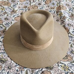 Lack Of Color Tan Felt Fedora Hat